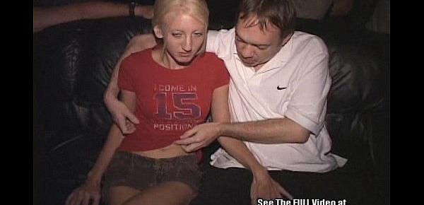  Boney Blonde Babe Banged by Porn Theater
